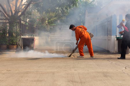 Photo for Fogging DDT spray kill mosquito - Royalty Free Image