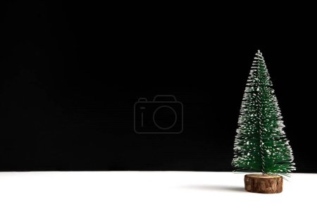 Photo for Beautiful festive Christmas tree for new year or Christmas background - Royalty Free Image