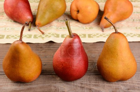Photo for Three Pears Closeup, close up - Royalty Free Image