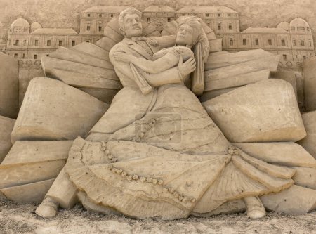 Photo for Close-up view of Sand sculptures exhibition - Royalty Free Image