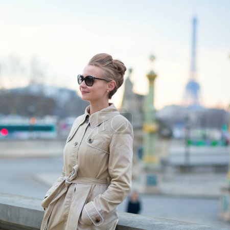 Photo for Beautiful Parisian woman at the street - Royalty Free Image