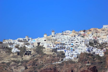 Foto de Santorini isla griega - destino de viaje - Imagen libre de derechos