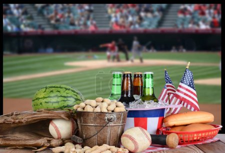 Photo for Big Screen TV with Baseball Game - Royalty Free Image