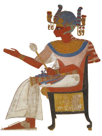 Foto de Jeroglífico antiguo faraón egipcio cortado y aislado en un blanco - Imagen libre de derechos