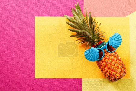 Photo for Summer and Holiday concept.Hipster Pineapple Fashion Accessories - Royalty Free Image