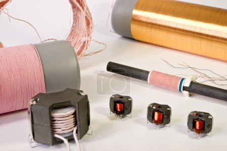 Photo for Different Inductors on the table - Royalty Free Image