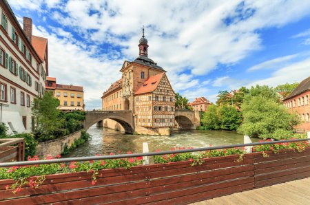 Foto de Vista de fondo del Ayuntamiento de Bamberg - Imagen libre de derechos