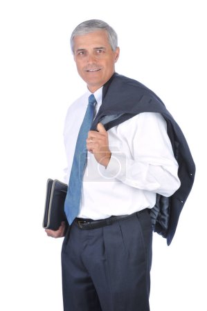 Photo for "Businessman with jacket over shoulder" - Royalty Free Image