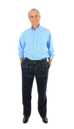 Photo for Businessman with Hands in Pockets isolated on white background - Royalty Free Image