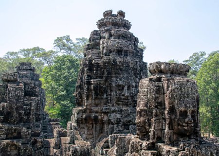Téléchargez les photos : Ruines du Temple Bayon, concept de voyage - en image libre de droit