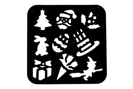 Photo for Holiday stencil shapes set - Royalty Free Image