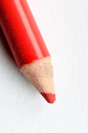 Photo for Red pencil on a white background - Royalty Free Image