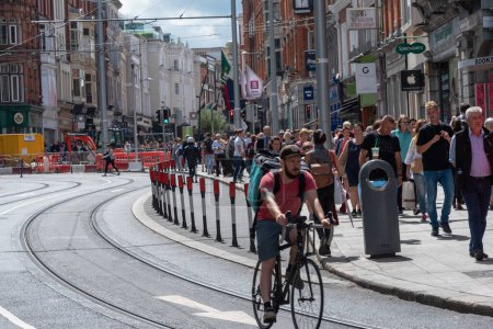 Foto de Plano escénico de las calles ocupadas de Dublín - Imagen libre de derechos