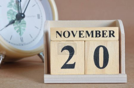 Photo for "November 20 on table background, close up - Royalty Free Image