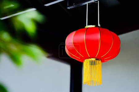 Téléchargez les photos : Décorations du Nouvel An chinois impliquant la couleur rouge et des images chanceuses pour repousser la mauvaise chance - en image libre de droit
