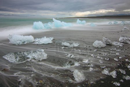 Photo for Beautiful nature background. beach at Jokulsarlon in Iceland - Royalty Free Image