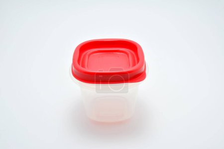 Photo for Rubbermaid plasticware liquid container on white background - Royalty Free Image