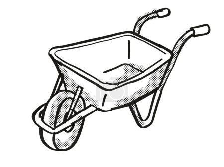 Téléchargez les photos : Brouette brouette ou brouette chariot dessin animé rétro dessin - en image libre de droit