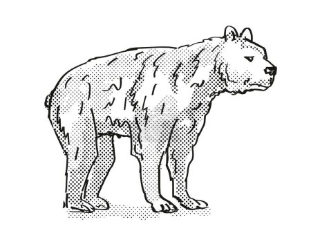 Photo for Short-Faced Bear Extinct  North American Wildlife Cartoon Drawing - Royalty Free Image