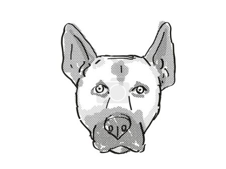 Téléchargez les photos : Dessin rétro de la race canine malinois belge - en image libre de droit
