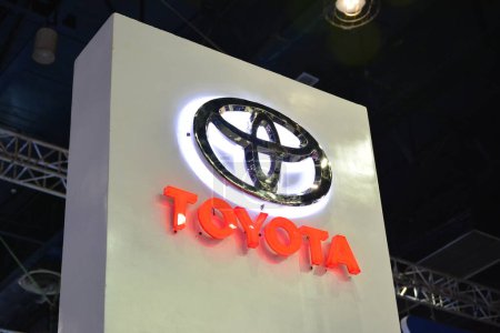 Photo for "Toyota sign at Philippine International Motor Show in Pasay - Royalty Free Image