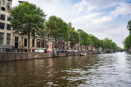Photo for Wide-angle Shot of on the Herengracht canal - Royalty Free Image