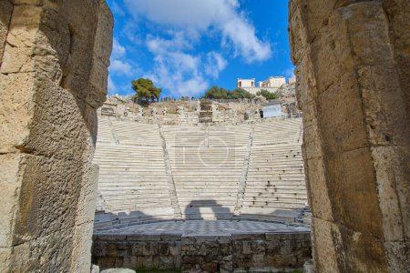 Photo for "Theater of Dionysus ruins, Acropolis, Athens, Greece" - Royalty Free Image