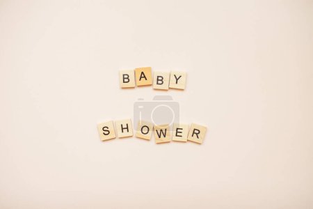 Foto de La inscripción "baby shower" - Imagen libre de derechos