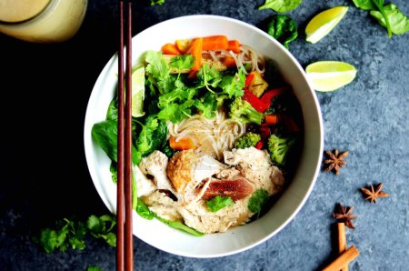 Photo for "chicken ramen noodle soup" - Royalty Free Image