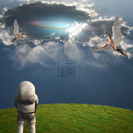 Téléchargez les photos : Angels, illustration abstraite conceptuelle - en image libre de droit