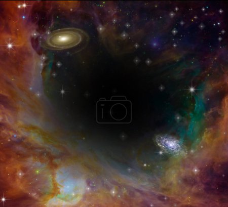 Foto de Hubble view, ilustración creativa conceptual - Imagen libre de derechos
