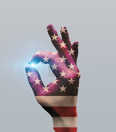 Téléchargez les photos : 'America OK 'geste de la main - en image libre de droit