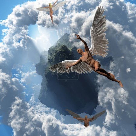 Téléchargez les photos : Ange dans le ciel - en image libre de droit