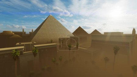 Photo for Great Giza pyramids of Khufu, Menkaure and Khafre - Royalty Free Image