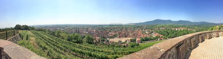 Téléchargez les photos : Obernai, Alsace, France, vue panoramique sur la ville - en image libre de droit
