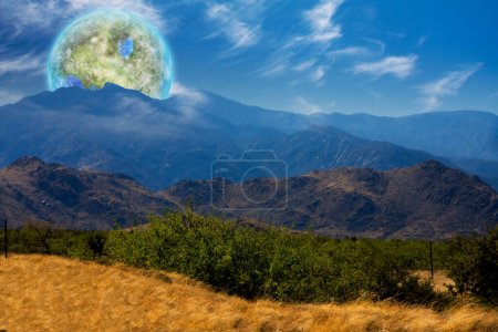 Photo for View of Terraformed Moon. View from the Earth - Royalty Free Image