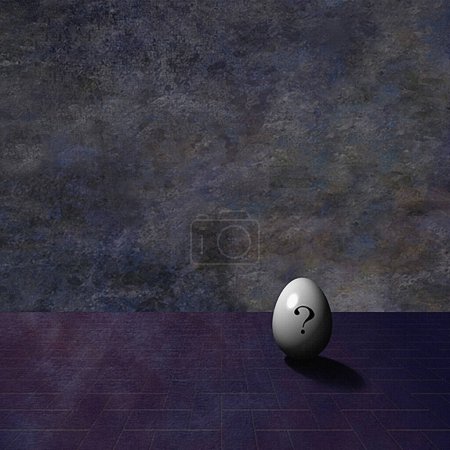 Téléchargez les photos : Question Egg ", illustration 3d - en image libre de droit