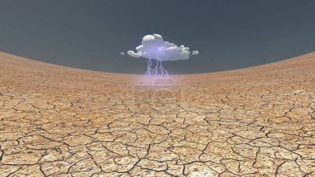 Photo for Storm cloud in desert - Royalty Free Image