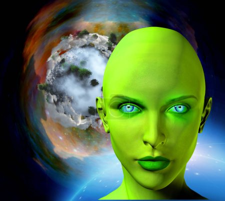 Foto de La cara de un alienígena - Imagen libre de derechos