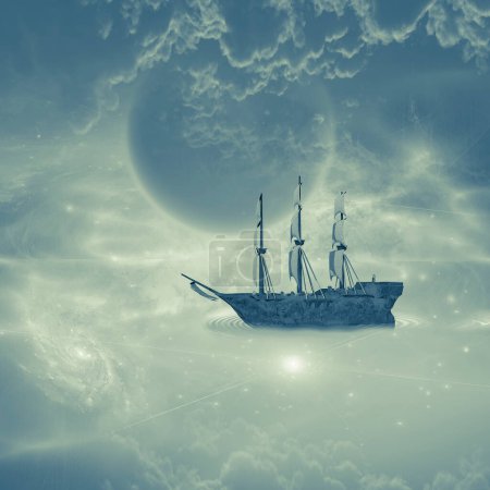 Téléchargez les photos : Concept d'illustration du vaisseau Sky - en image libre de droit