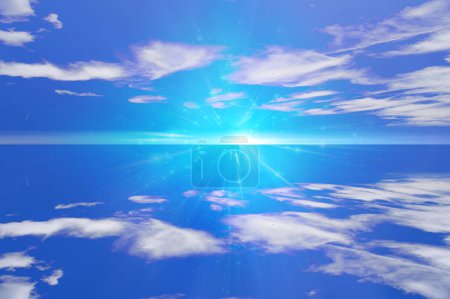 Téléchargez les photos : Ciel avec nuages sur l'eau - en image libre de droit