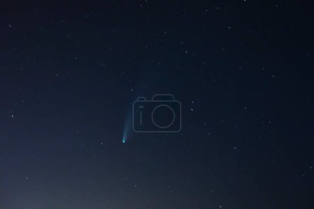 Photo for Comet Neowise as it passes under the constellation Ursa Major - Royalty Free Image