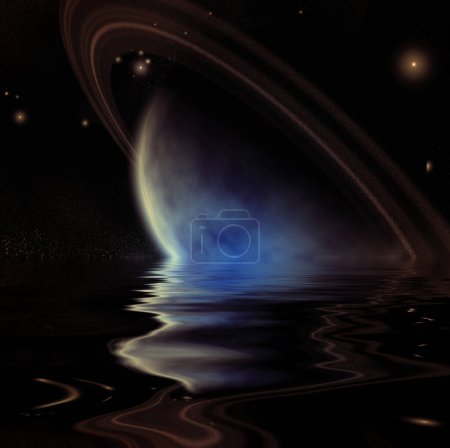 Foto de Planeta Exosolar, ilustración conceptual abstracta - Imagen libre de derechos