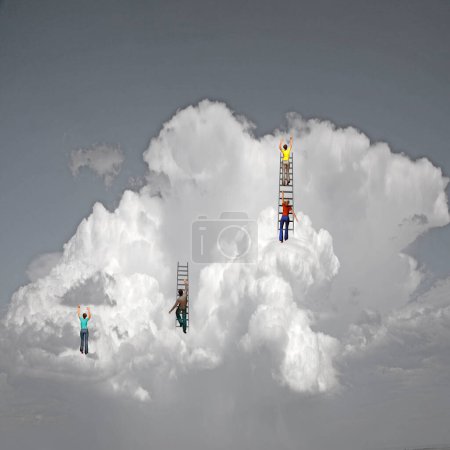 Photo for Climb to Success, business concept background - Royalty Free Image
