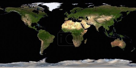 Photo for Earth Map Aerial, 3d illustration - Royalty Free Image