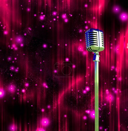Photo for Classic Microphone, abstract conceptual illustration - Royalty Free Image