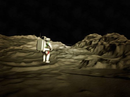 Téléchargez les photos : Astronaute Explorer, illustration abstraite conceptuelle - en image libre de droit