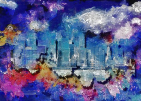 Photo for New York Skyline, abstract conceptual illustration - Royalty Free Image
