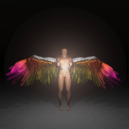 Téléchargez les photos : Angel Being, illustration conceptuelle abstraite - en image libre de droit
