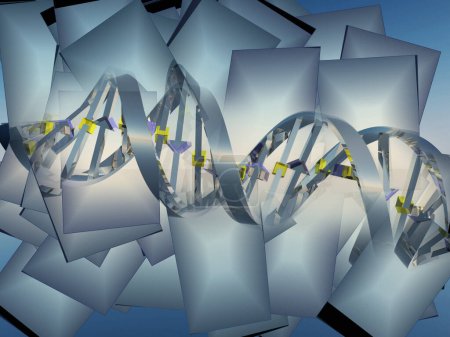 Foto de Cadena de ADN, ilustración conceptual abstracta - Imagen libre de derechos